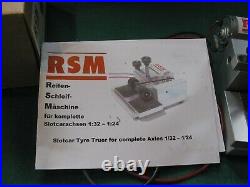 1/32 slot racing RSM SLOT CAR TYRE TRUER FOR 1/32 OR 1/24 EXCELLENT BOXED