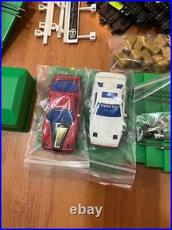 100+ Piece Track Lot Tyco, SpeedKing Road Racing Cars, Controllers, Tracks