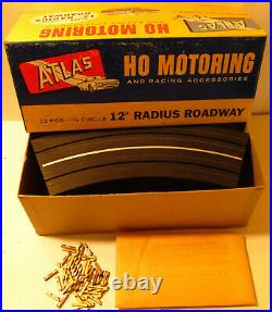 12 Atlas HO 12 Radius 1/8 Circle Roadway Slotcar Curve Tracks #1232 NMIB