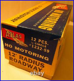 12 Atlas HO 12 Radius 1/8 Circle Roadway Slotcar Curve Tracks #1232 NMIB