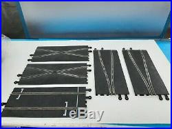 132 Hornby Scalextric Giant Lot 55 Track Pieces 4-Controllers Boarders Rails
