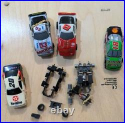 164pc Lot Marchon MR-1 Slot Car Track 2 original cars + shells + parts SEE PIC