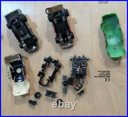164pc Lot Marchon MR-1 Slot Car Track 2 original cars + shells + parts SEE PIC