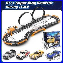 18ft Slot Car Race Track Set with 4 High-Speed Cars Ultimate Racing Gift