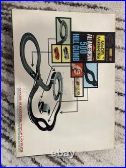 1960s Slot Car Track with 2 cars All American 500 Hill Climb Model Motoring