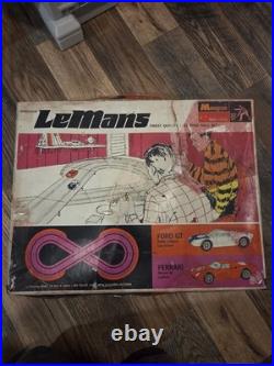 1966 MONOGRAM Lemans Road Race Slot Car & Track Set Ford GT Ferrar Original Box