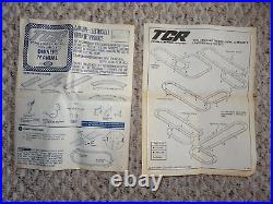 1977 Ideal TCR Total Control Racing Passing Slotless Track Set & 3 Slot Cars MIB