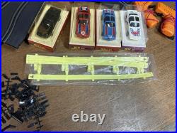 1980s Bachmann SuperTrax 1/32 Slot Car Racing Lot With 4 Cars, Tracks, Remotes +