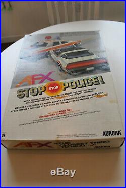 1982 AFX Aurora Stop Police RCMP Track with cars in original box used