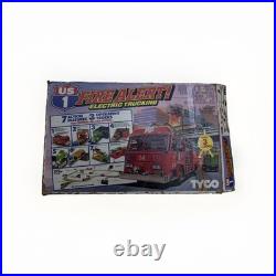 1983 US-1 Trucking Fire Alert! Set 3214 Tyco Electric HO Slot Track As Is