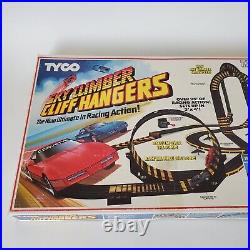 1989 Tyco Sky Climber Cliff Hangers HO Slot Car Track Set w 2 Corvettes Vintage