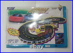 1990s Race Track Set DOUBLE TROUBLE RACERS NEW UNOPENED KWONG WAH TOYS
