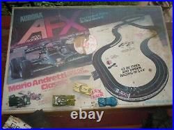 2 Aurora Model Motoring AFX HO Race track Sets Rally 500 & Mario Andretti +++