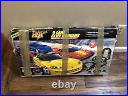 2 boxes-Tyco Magnum 440-X2 4-Lane Slot Car Track Complete Set withadtl track/cars