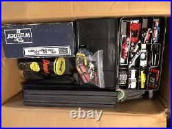 2 boxes-Tyco Magnum 440-X2 4-Lane Slot Car Track Complete Set withadtl track/cars