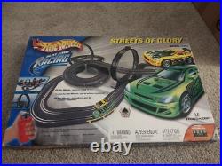 2003 Hot Wheels Streets Of Glory Slot Car Track Honda Civic Toyota Supra New