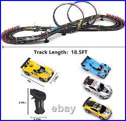 2022 Upgraded Electric High-Speed Slot Car Race Car Track Sets with LED Lights