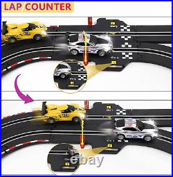 2022 Upgraded Electric High-Speed Slot Car Race Car Track Sets with LED Lights