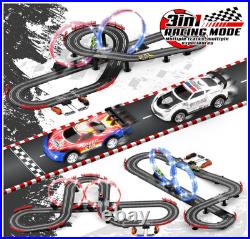 3 IN 1 Slot Car Race Track Sets with 4 High Speed Slot Cars, Electric Race Car T