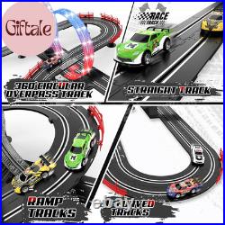 3 in 1 Slot Car Race Track Sets with 4 High Speed Slot Cars, Electric Race Car T