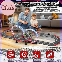 3 in 1 Slot Car Race Track Sets with 4 High Speed Slot Cars, Electric Race Car T