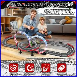 3 in 1 Slot Car Race Track Sets with 4 High Speed Slot Cars, Electric Race Car T