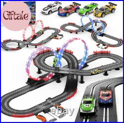 3 in 1 Slot Car Race Track Sets with 4 High Speed Slot Cars, Electric Race Car T