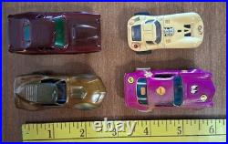 4 HO AFX Slot Cars plus Track