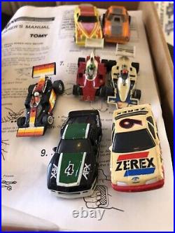 4 lane int. Raceway set new speedway afx, with 7 afx used cars. Track brand new