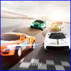 40FT Slot Car Race Track Set Electric Powered Super Loop Speedway with Four C