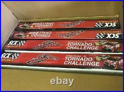 4pc CASE of SCX Compact 1/43 Tornado Challenge Slot Car Set Rally Race Track NEW