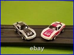 6232 Tyco Zero Gravity Cliff Hanger HO Slot Car Race Track Set With Extra Track