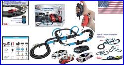 8.4m High-Speed Slot Car Race Track Set with 4 Licensed Cars & Remote Control