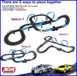 8.4m High-Speed Slot Car Race Track Set with 4 Licensed Cars & Remote Control
