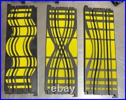 9pc Unused 1971 USA Aurora AFX Speed-Lok HO Slot Car Yellow Graphic TRACK LOT