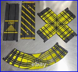 9pc Unused 1971 USA Aurora AFX Speed-Lok HO Slot Car Yellow Graphic TRACK LOT