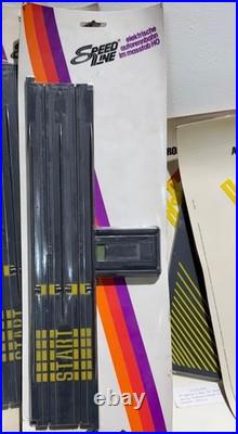 9pc Unused 1971 USA Aurora AFX Speed-Lok HO Slot Car Yellow Graphic TRACK LOT