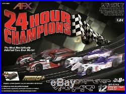 AFX 22004 24 Hour Champions MegaG+ Racing Set 12 Diferent Track 164 HO Slot Car