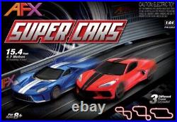 AFX 22032 Super Cars Set15ft Track, Mega G+ Chassis, Tri-Pack