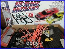 AFX Big Block Battlers 9802 HO Scale Slot Car Track, Missing 1 Car Open Box