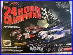 AFX HO Slot Car Track Set withTri-Power and 11 SLOT CARS Slightly Used