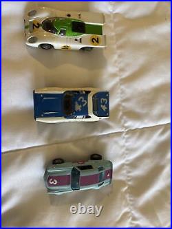 AFX HO Slot Car Track Set withTri-Power and 11 SLOT CARS Slightly Used