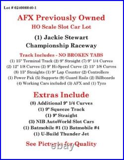 AFX Jackie Stewart Championship Raceway Set Box Lot 7 Cars + Extra Track