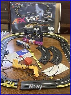 AFX Lited Oval Sprint Road Set With Box 2 Cars & Truck Vintage Slot Cars Track