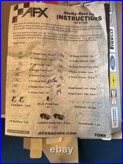 AFX Shelby Slot Car Racetrack Set Track, Cars & Accessories Missing One Car