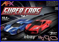AFX Super Cars Set 15ft Track Mega G+ Chassis, Tri-Pack AFX22032