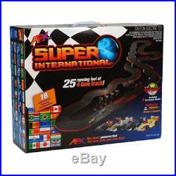AFX Super International 4-Lane Mega G+ HO Slot Car Track Set withTri-Power FREE SH