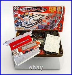 AFX TOMY Champion Rally 9941 Super G Track Set Cars Bkgrnd 50 Ft Complete WORKS