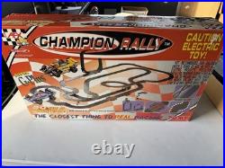 AFX TOMY Champion Rally 9941 Super G Track Set Cars Bkgrnd 50 Ft Complete WORKS