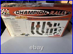 AFX TOMY Champion Rally 9941 Super G Track Set Cars Bkgrnd 50 Ft Complete WORKS